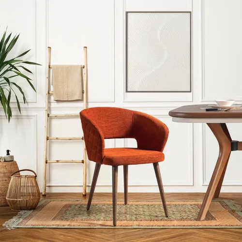 Miniatura 2 de Ottomanson Juego de 2 sillas de comedor, color naranja Palermos Palermos Naranja Con Patas De Madera