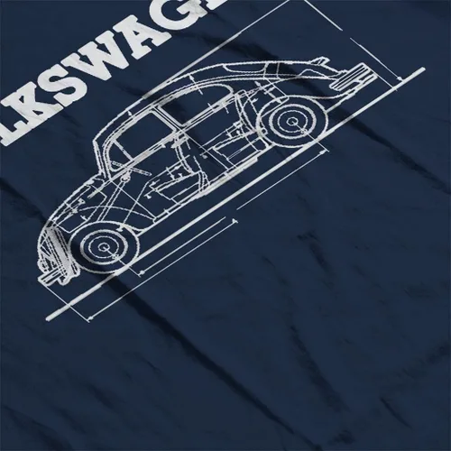Miniatura 4 de Volkswagen Sudadera con capucha para hombre Esquema Técnico Esquema Esquema Blanco Escarabajo