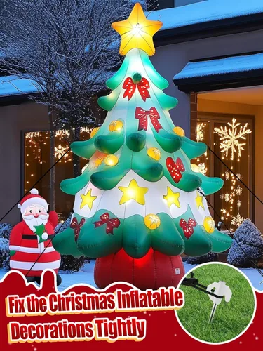 Miniatura 4 de 8 piezas de estacas de metal para inflables navideños - Estacas y amarres resistentes de servicio pesado, estacas clavijas de suelo para patio