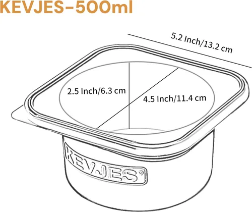Miniatura 6 de Recipientes apilables de silicona para pruebas de masa de pizza artesanal con tapas, 5 paquetes-16.9 fl oz porción (amarillo)