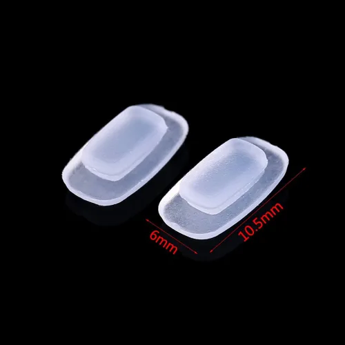 Miniatura 3 de 5 pares de almohadillas de nariz de silicona suave unisex con adhesivo de silicona para la nariz, almohadilla de nariz antideslizante para gafas