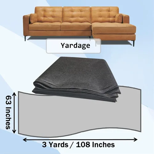 Miniatura 3 de Funda protectora antipolvo para tapicería de 3 yardas x 63 pulgadas, tela de cambric negra no tejida para debajo de la tela de sofás, reclinables