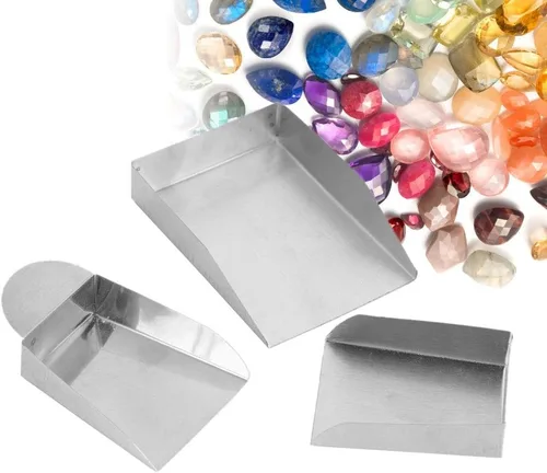 Miniatura 6 de Pala de joyería para cuentas perlas cucharada herramientas con/sin mango, 3 piezas, equipo de joyería