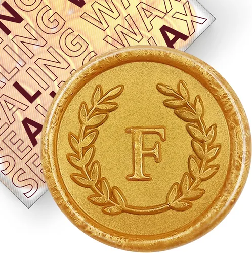 Miniatura 99 de 100 calcomanías adhesivas de sello de cera con letra A, hechas a mano, sin necesidad de sellar, rasgar y usar calcomanías de cera para invitaciones