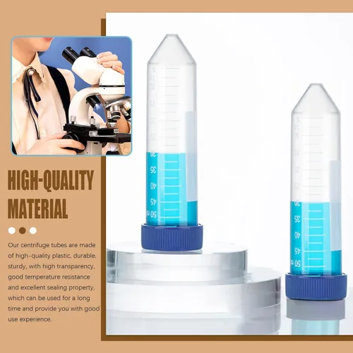 Miniatura 5 de Paquete de 2 tubos de ensayo de 28 pozos para centrífuga de laboratorio para 10/15/1.7 fl oz, 25 tubos de centrífuga de fondo redondo de 1.7 fl oz