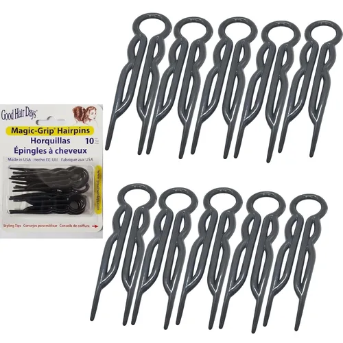 Good Hair Days Juego de 10 horquillas Magic-Grip - Negro