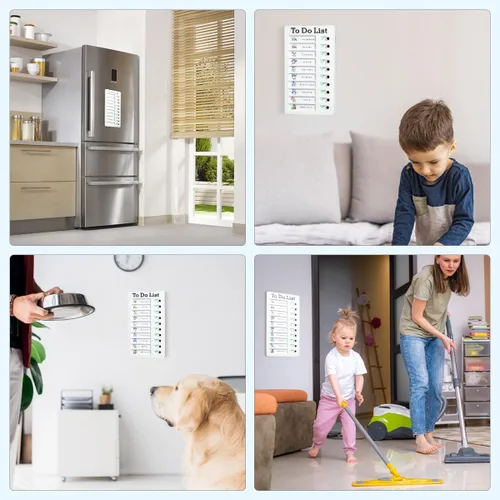 Miniatura 6 de Tabla de Tareas para Niños Múltiples Niños, 2pcs Lista de Tareas Pendientes Tablero de Lista de Verificación (Lista de Tareas Pendientes-2pcs)