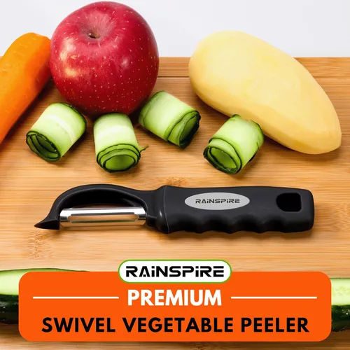 Miniatura 6 de Rainspire Pelador de verduras, pelador de patatas para cocina, cuchillas afiladas de acero inoxidable, mango cómodo, pelador de frutas, pelador