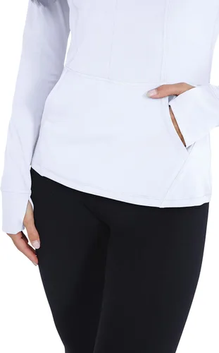 Miniatura 5 de Yogalicious Nude Tech - Chaqueta de manga larga con media cremallera y bolsillos frontales