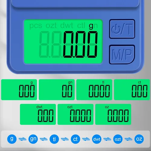 Miniatura 4 de Báscula de bolsillo de 1000 g/0.1 g, báscula digital de cocina de alta precisión Diyife, pantalla LCD, 7 unidades con función de tara, adecuada