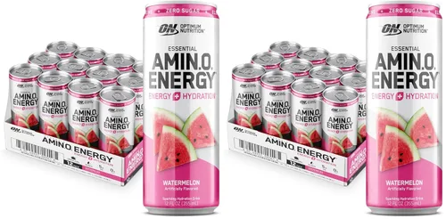 Miniatura 28 de Optimum Nutrition Amino Energy - Bebida de hidratación espumosa, electrolitos, cafeína, aminoácidos, BCAAs, sin azúcar, limonada de mango y piña, 12