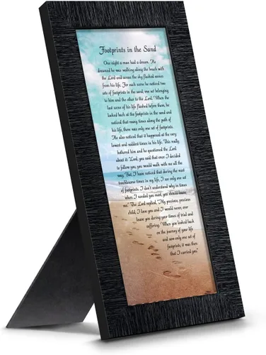 Miniatura 36 de Huellas en la arena inspirador arte de pared, decoración de playa, regalos cristianos para mujeres y hombres, decoración de pared cristiana, Get