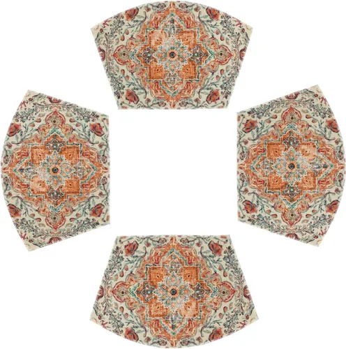 Miniatura 11 de Artoid Mode Juego de 4 manteles individuales estilo boho de plata, 30x46 cm rústicos de estilo granja para decoración mágica de mesa de otoño