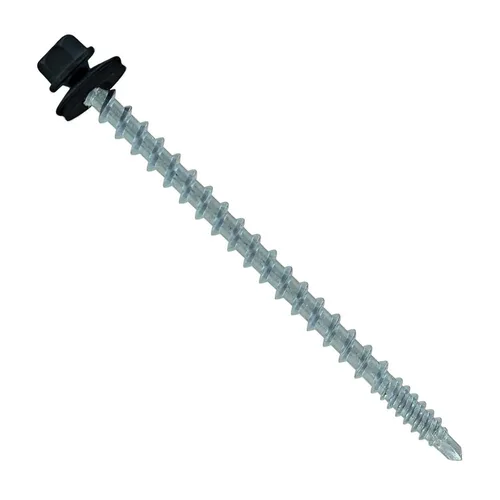 Miniatura 64 de Fasteners Plus ST Fastening Kwikseal Woodbinder Tornillos de Metal a Madera #10 X 1 Burgundy con Arandela de Goma EPDM, 250 Unidades - Diseñados