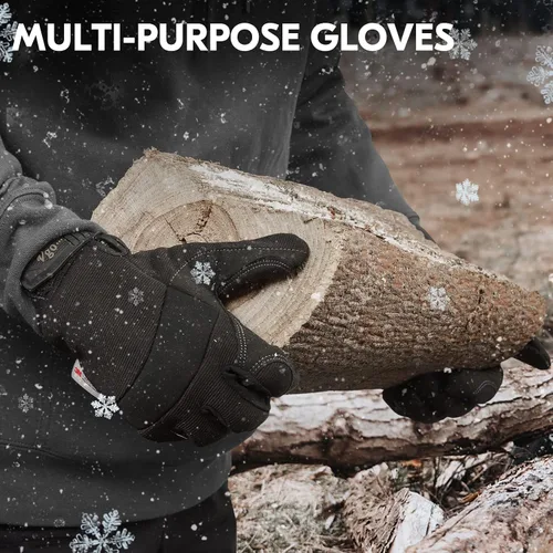 Miniatura 6 de Vgo... 32℉ or Above Lined Winter Warm Work Gloves,Synthetic Leather,Freezer Work Gloves, High Dexterity(SL8270F)