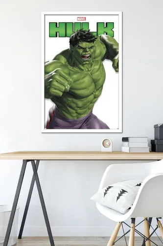Miniatura 6 de Trends International Marvel Comics Hulk Feature Series - Póster de pared, 34 pulgadas de largo x 22.4 pulgadas, versión enmarcada en blanco