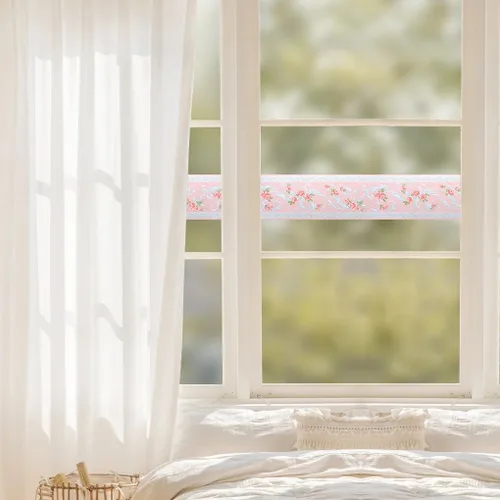 Miniatura 4 de AbaBoorty Papel tapiz con patrón de flores rosas, 196 x 4.1 pulgadas, autoadhesivo para pared, decoración para paredes de dormitorio y sala de estar