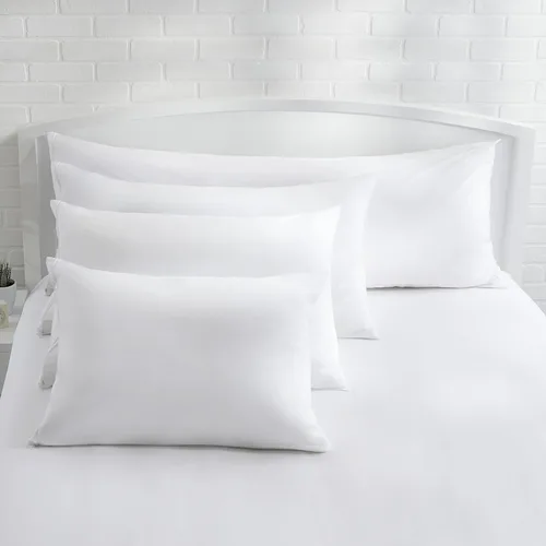 Miniatura 8 de Amazon Basics Protector de almohada hipoalergénico 100% algodón estándar transpirable con cremallera, lavable a máquina, blanco, 27 x 21 pulgadas