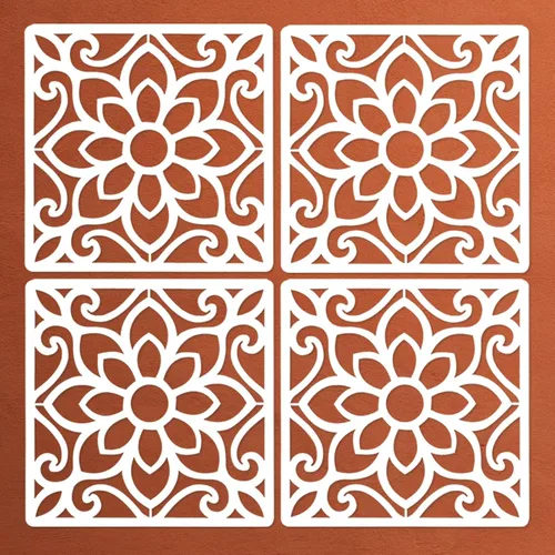 Miniatura 9 de Plantillas de pared reutilizables para pintar pisos, porche delantero, patios de hormigón, paredes, azulejos, madera, manualidades de decoración