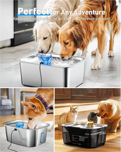 Miniatura 8 de Bomba de fuente de agua para perros de repuesto para dispensador de fuente grande de acero inoxidable de 3 galones, bomba de agua de repuesto
