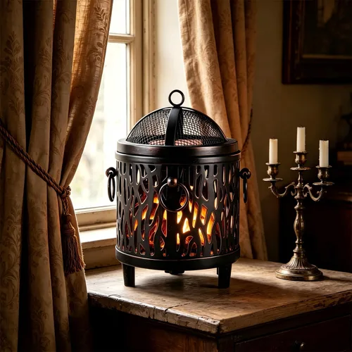 Miniatura 6 de Calentador de cera para chimeneas eléctricas, quemador de cera metálica, calentador de cera perfumada para regalos y decoraciones de oficina en casa