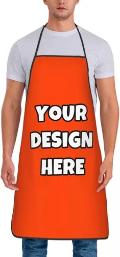 Miniatura 77 de Delantal personalizado con logotipo de imagen, nombre de texto, delantales de cocina personalizados para chef para hombres y mujeres