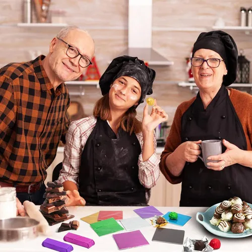 Miniatura 2 de Envolturas de caramelo de papel de aluminio – Papel de regalo de chocolate, 300 piezas, envoltorio de barra de chocolate casera, embalaje