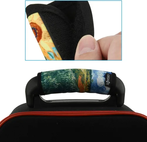 Miniatura 6 de CM Paquete de 5 manijas de neopreno para equipaje de neopreno, identificadores de equipaje para bolsa de viaje, equipaje o maleta