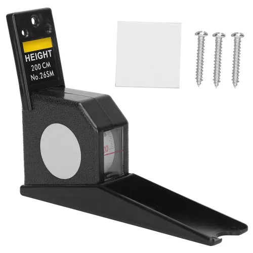Herramienta de medición Cintas de regla manual 6.6 ft de altura Medidor de estatura Regla de cinta métrica retráctil Herramienta de medición de Negro
