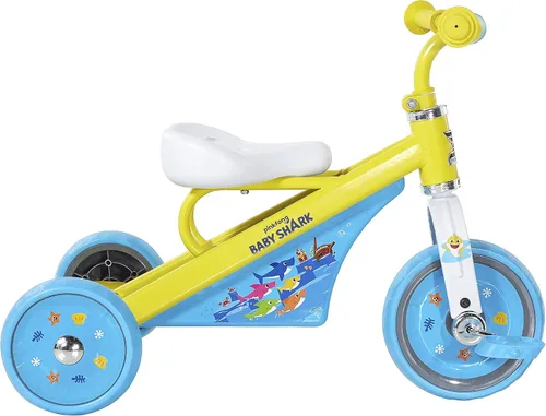 Miniatura 2 de Dynacraft Triciciclo Baby Shark para niños, diseño divertido y colorido, resistente y seguro, perfecto para niños pequeños que aprenden a montar