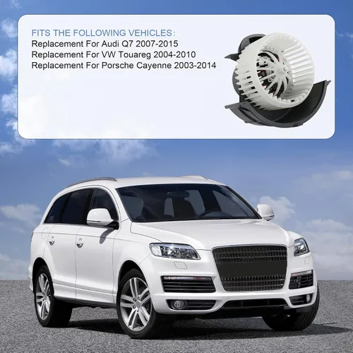 Miniatura 2 de JDMSPEED Motor del ventilador de calentador y jaula delantera de repuesto para Audi Q7 2007-2015, repuesto para Volkswagen VW Touareg 2004-2010