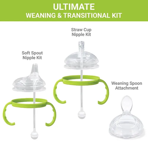 Miniatura 2 de Ultimate Weaning and Transitional Nipple Kit compatible con biberones Comotomo de 5 oz y 8 oz a partir de 4 meses