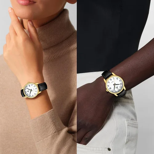 Miniatura 6 de LN LENQIN Reloj analógico de cuarzo para mujer, impermeable, con correa de cuero, esfera luminosa y fácil de leer