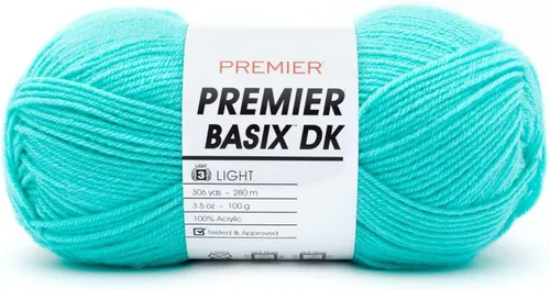 Miniatura 31 de Premier Yarns Basix Hilo DK, hecho de acrílico, hilo ideal para ganchillo y tejido, lavable a máquina, rosa camafeo, 3.5 onzas, 306 yardas Rosa Cameo