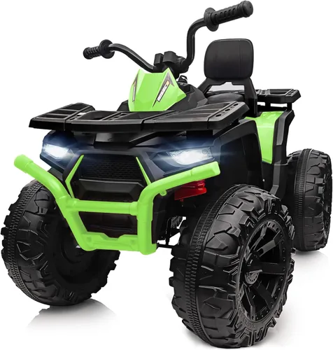 Miniatura 9 de Hikiddo ATV para niños de 4 ruedas, 24 V paseo en coche de juguetes para niños grandes con motor de 400 W, 2 plazas - azul