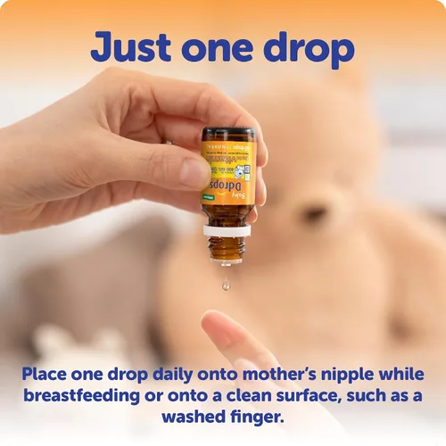 Miniatura 6 de Ddrops® Vitaminas líquidas orgánicas para bebés A&D gotas para bebés, 60 gotas. Apoya la salud ocular de los bebés, el desarrollo óseo y la función