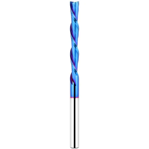 Miniatura 27 de EANOSIC 5 brocas de compresión en espiral de 1/4 pulgadas, longitud de corte de 1-1/4 pulgadas, extralargas de 3 pulgadas, fresadora CNC de carburo