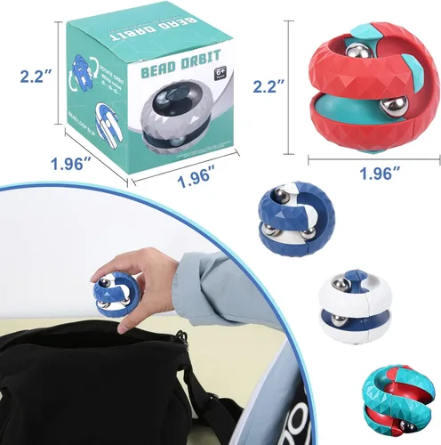 Miniatura 6 de Paquete de juguetes para ansiedad, bola órbita, novedosa pista creativa, cubo infinito, bolas para aliviar el estrés, juguetes sensoriales