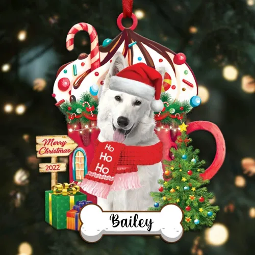 Miniatura 84 de Amantes de los perros de Navidad – Navidad de perros disponibles para muchos perros Shi Tzu – Adorno con forma personalizada, adorno de Navidad