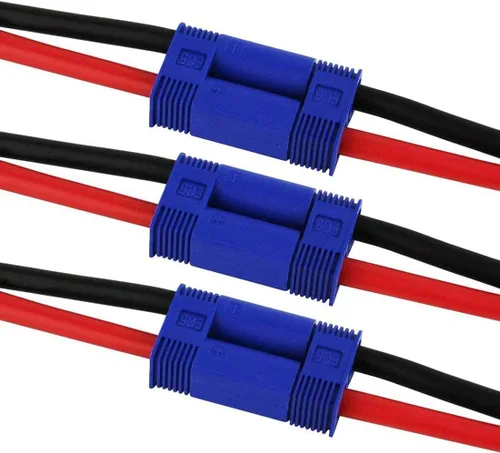 Miniatura 2 de 3 pares de conectores EC5 macho y hembra de 0.197 in, conector banana de 12 AWG 3.9 in, cable de alambre de silicona suave para RC avión