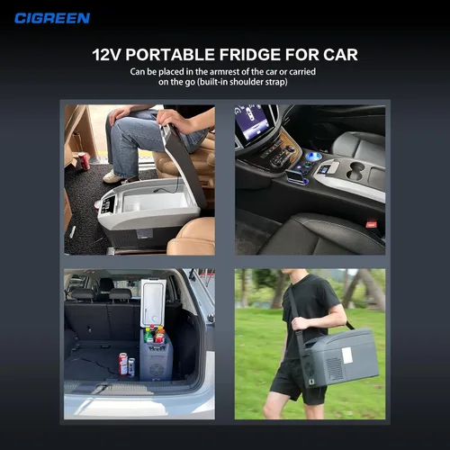 Miniatura 6 de Refrigerador portátil y congelador, refrigerador portátil para automóvil, refrigerador de 12 V, compresor de refrigeración de -0.4 ℉ ~ 50 ℉ para uso