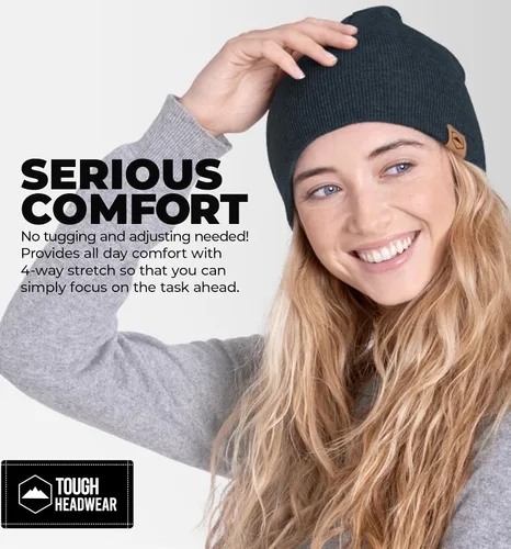 Miniatura 43 de Tough Headwear Daily Knit Beanie – Gorros para hombre – Sombreros de invierno para hombres y mujeres – Sombreros de punto cálidos para clima frío