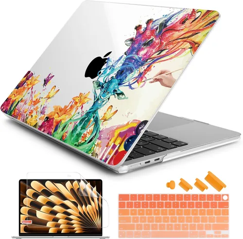 Miniatura 25 de Batianda Funda prémium para MacBook Air de 15 pulgadas M5 2026 M4 2025 M3 2024 M2 2022, ultra delgada de 0.047 in, carcasa rígida de plástico