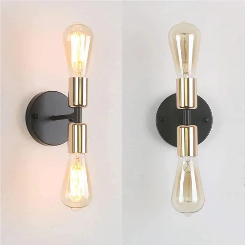 Miniatura 3 de Retro Metal Wall Lamp Warm Light 3000K Source Double-Headed Sconce Lantern Wall-Mounted Lamps for Balcony Porch Stair Study Indoor Decorative