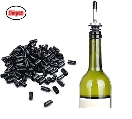 Miniatura 3 de 50 tapas de goma para verter botellas de licor de aceite de oliva (no incluye la boquilla)