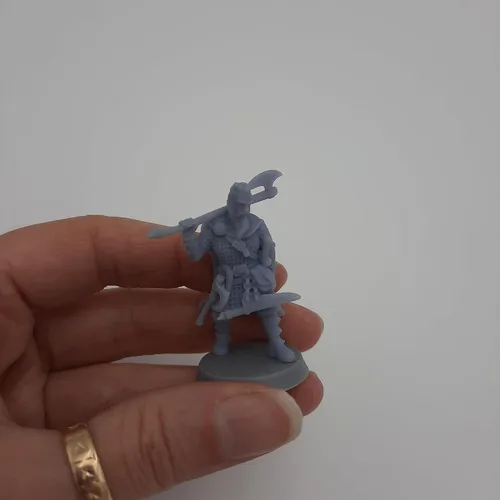 Miniatura 6 de Guerrero vikingo - RPG - Calabozos y Dragones - DND - Pathfinder - Destino de las norias - Figurita en miniatura (gris/sin pintar) (Bjorn)