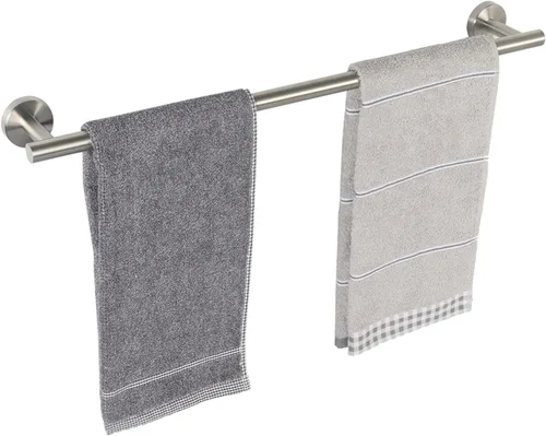 Miniatura 12 de TocTen - Barra de toalla de baño. Soporte de toalla de baño de acero inoxidable grueso SUS304, barra de toalla resistente para cuarto de baño