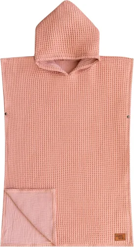 Jade&Kai Toalla con capucha para bebés y niños pequeños, se ajusta a un poncho, gofre de algodón orgánico, ligera y absorbente, para baño, playa y