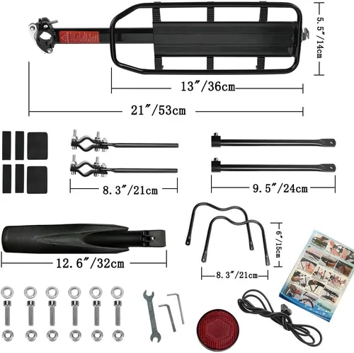 Miniatura 6 de Portaequipajes trasero para bicicleta para bicicleta de montaña para bicicleta de montaña