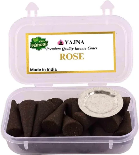 Miniatura 14 de Yajna Conos de incienso de olíbano y mirra 100% naturales hechos a mano sumergidos a mano orgánicos sin productos químicos para purificación